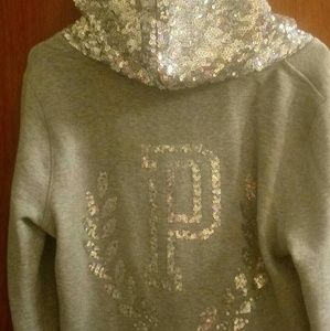 Victoria Secret PINK NWOT bling sequin hoodie